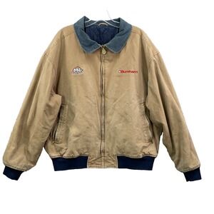 Vintage Saginaw Burnham Bomber Jacket 2XL Detroit Corduroy Trim Outdoor Workwear